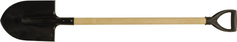 Лопата штыковая с деревянным черенком и V-ручкой  210х280х1245 мм Инструм-Агро 77210