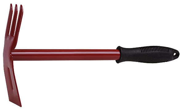 Мотыжка с ручкой МК-2(м) цельнометаллическая 3 зуба, трапеция  Инструм-Агро 76853
