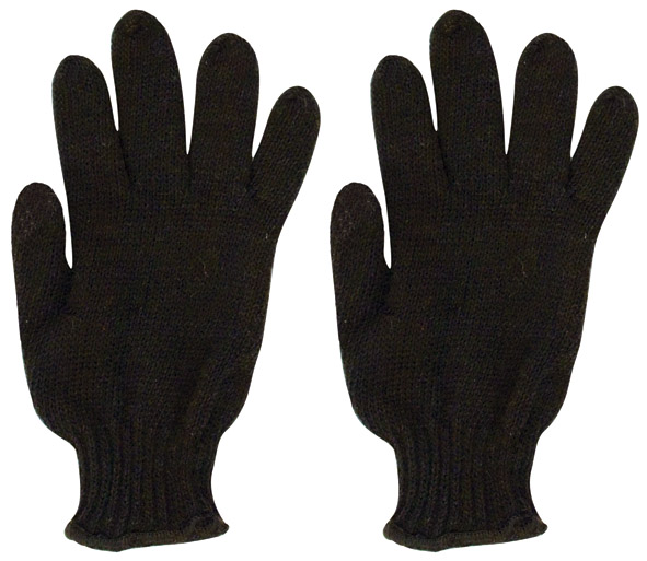 Перчатки вязаные утепленные, полушерстяные, двойной вязки (3 нити) 12500