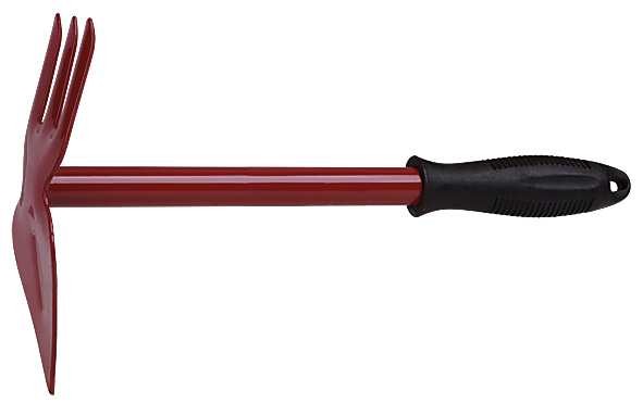 Мотыжка с ручкой МК-2(м) цельнометаллическая 3 зуба, лепесток  Инструм-Агро 76857