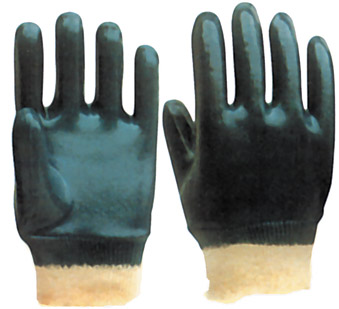 Перчатки рабочие c полным двойным нитриловым обливом ( кислотно-щелочностойкие )  12423