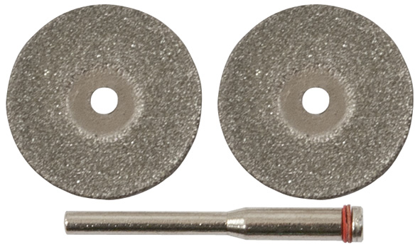 Круги с алмазным напылением 2 шт. и штифт диам. 3 мм, 22 мм FIT 36930