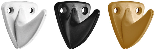 Крючок-вешалка 1-рожковый пластиковый черный FIT 66841
