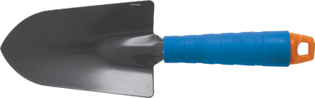 Совок посадочный широкий, синяя пластиковая ручка 290 мм FIT 77064