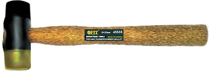 Молоток-киянка резина/пластик, деревянная ручка 35 мм FIT 45535