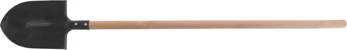 Лопата штыковая с ребрами жесткости, с деревянным черенком  210х290х1450 мм KУРС 77212