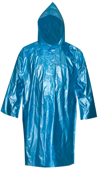 Плащ дождевик усиленный синий, полиэтилен, размер XXXL MOS 12155М