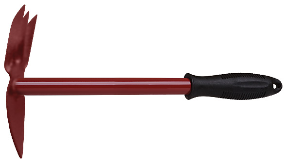 Мотыжка с ручкой МК-2(м) цельнометаллическая 3 витых зуба, лепесток  FIT 76858