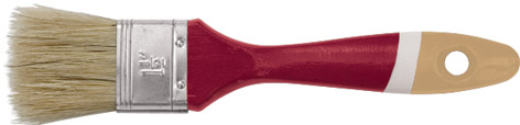 Кисть флейцевая "Мастер", натур. щетина, деревянная ручка  1" (25 мм) FIT 833
