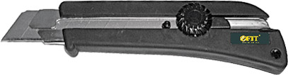 Нож технический 25 мм усиленный с вращ.прижимом, эластичн.ручка "Профи" FIT 10325