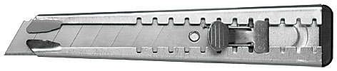 Нож технический, серия "Техно" 18 мм, метал.корпус, метал.фиксатор FIT 10171