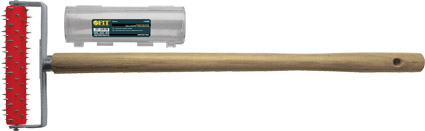 Валик игольчатый для гипсокартона, B=150 мм, ручка 500 мм FIT 15280