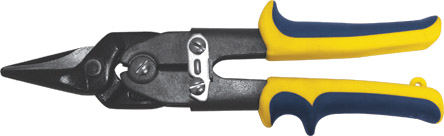 Ножницы по металлу усиленные CrNi Профи, прорезиненные ручки, прямые 260 мм FIT 41574