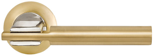 Ручка дверная, модель "Рио", золото/хром FIT 66419