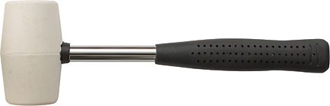 Киянка резиновая белая, металлическая ручка 65 мм KУРС 45329