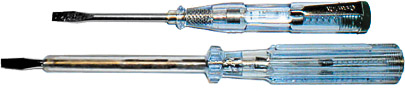 Отвертка индикаторная, белая ручка, 100-500 В, 140 мм FIT 56524