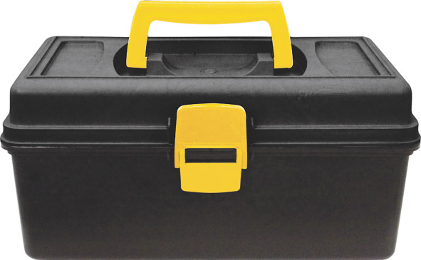 Ящик для инструмента пластиковый 13" (31,5 х 15 х 18 см) (черно-желтый) FIT 65494