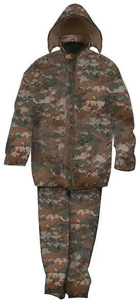 Плащ дождевик с капюшоном, карманами и штанами "Камуфляж", размер XXL 12166