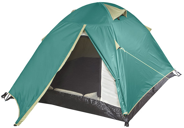 Палатка туристическая 2-х местная с противомоскитной сеткой 1400х2700х1100 мм FIT 78371