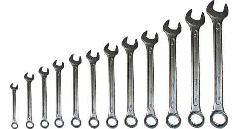 Ключи комбинированные "Стандарт", набор  8 шт. (6 - 19 мм) FIT 63408