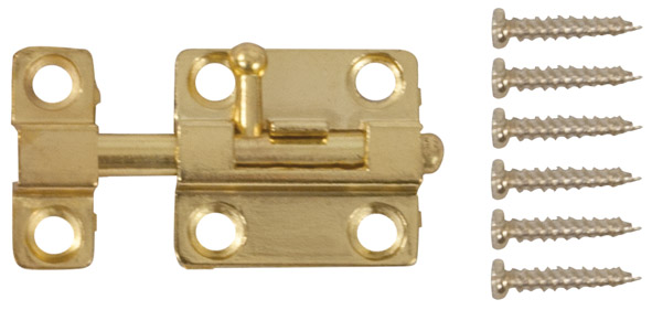 Шпингалет дверной и оконный, 1 шт., 100 мм, золото FIT 66723