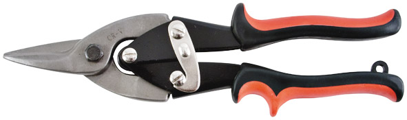 Ножницы по металлу усиленные CrV Профи, прорезиненные ручки, прямые 250 мм FIT 41570