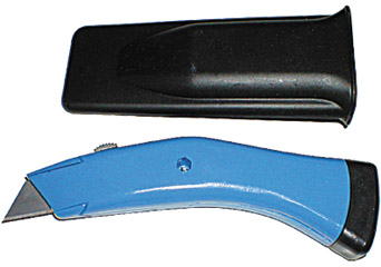 Нож для напольных покрытий усиленный "Дельфин" Профи, серый (в чехле) FIT 10360