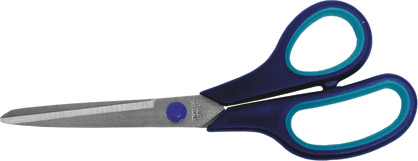 Ножницы бытовые нержавеющие, прорезиненные ручки, толщина лезвия 2 мм, 245 мм FIT 67379