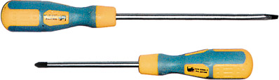 Отвертка "Стайл", CrV сталь, прорезиненная серо-желтая ручка, Профи  3х60 мм РН0 FIT 55004