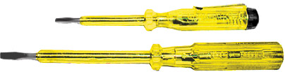 Отвертка индикаторная, желтая ручка, 100-250 В, 190 мм FIT 56519