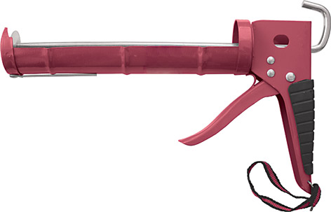 Пистолет для герметика 225 мм полукорпусной усиленный, зубчатый шток FIT 14165