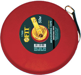 Рулетка, фибергласовая лента, красный пластиковый корпус 20 м FIT 17520