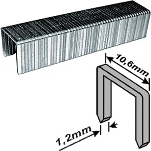 Скобы для степлера закалённые прямоугольные 10,6 мм х 1,2 мм (широкие тип 140) 10 мм, 500 шт. FIT 31210