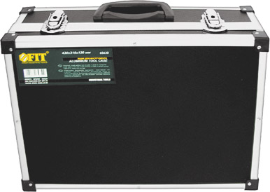 Ящик для инструмента алюминиевый (43 x 31 x 13 см) черный FIT 65630
