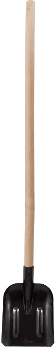 Лопата совковая с ребрами жесткости,с деревянным черенком  220х270х1450 мм FIT 77216