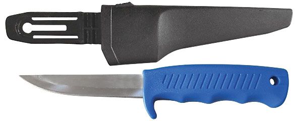 Нож строительный, нержавеющая сталь, пластиковая ручка, лезвие 100 мм FIT 10609М