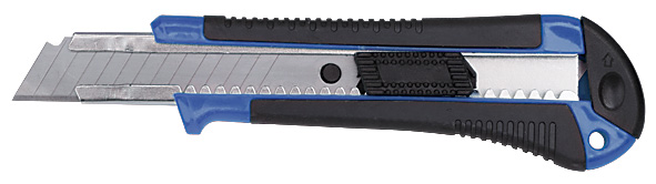 Нож технический пластиковый обрезиненный 18 мм FIT 10197М