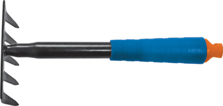 Грабельки ручные, синяя пластиковая ручка 263 мм FIT 77061