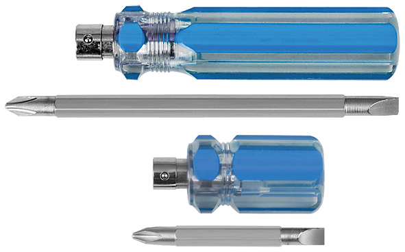 Отвертка с переставным жалом, пластиковая ручка 6x32 мм (PH2/SL6) FIT 56205М