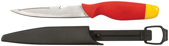 Нож рыбака, нерж.сталь, пластиковая ручка, лезвие 135 мм FIT 10754
