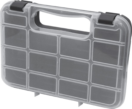 Ящик для крепежа (органайзер) прозрачный 10" (24,5 х 18 х 4,5 см) FIT 65643
