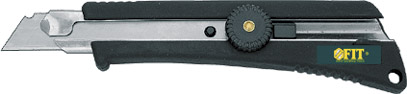 Нож технический 18 мм усиленный с вращ.прижимом Профи FIT 10323